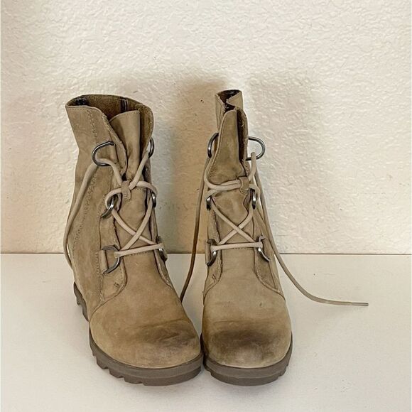 Sorel Joan of Arc wedge bootie combat boots 7.5 - Picture 13 of 16